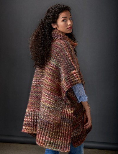 free crochet poncho patons