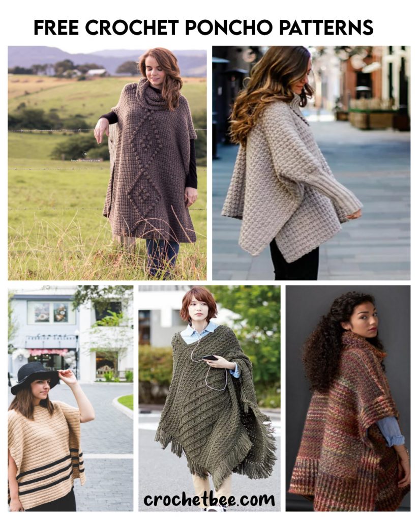 free crochet poncho patterns