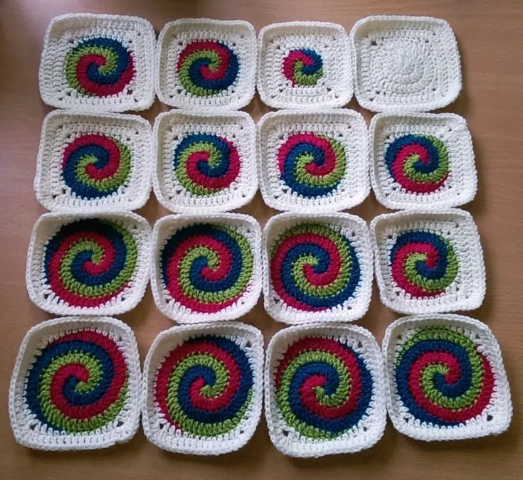 spiral crochet square free pattern