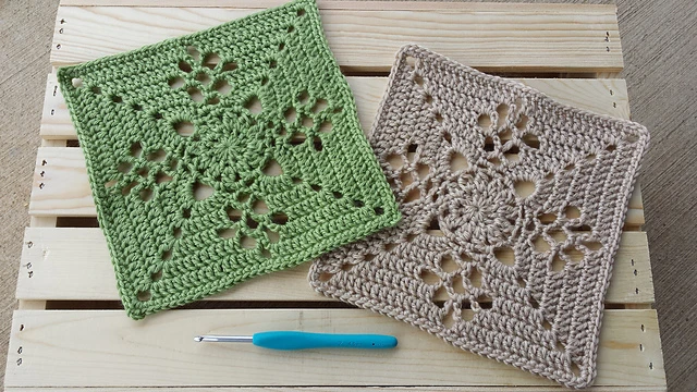victorian lace granny square free crochet pattern